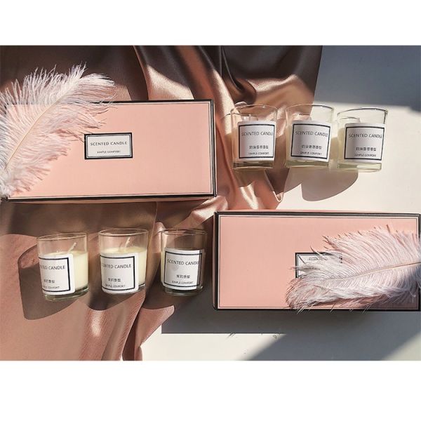 Rigid Personalized Candle Box Paper Cardboard Gift Packaging With Lid