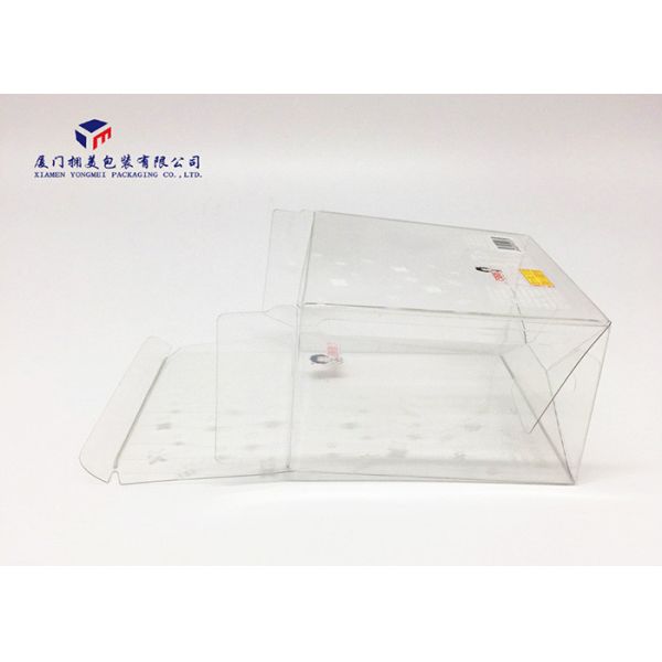 Rigid Clear PET Plastic Boxes Automatic - Lock Bottom Design Customized Printing