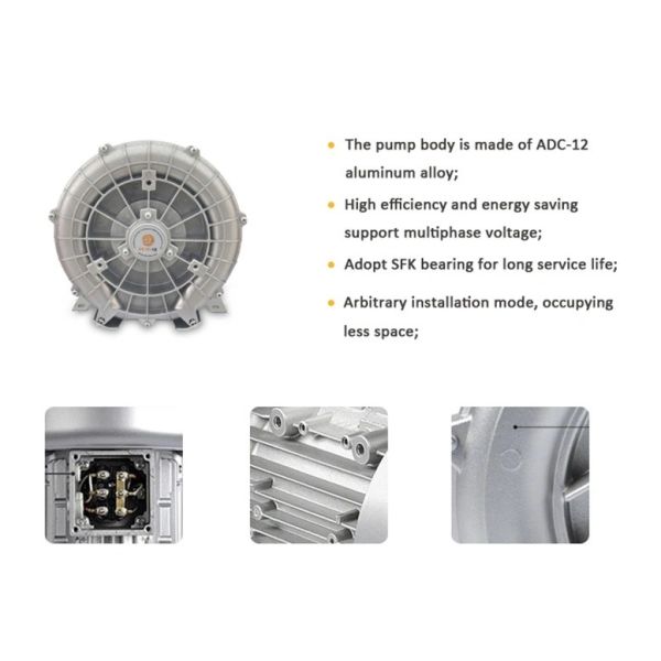 4RB Industrial Fan Side Channel High Pressure Compressor Blower Electric