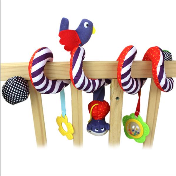 Cheap Pram Crib Ornament Hanging Spiral Plush Toys Little Deer 65c*2.5cm for sale
