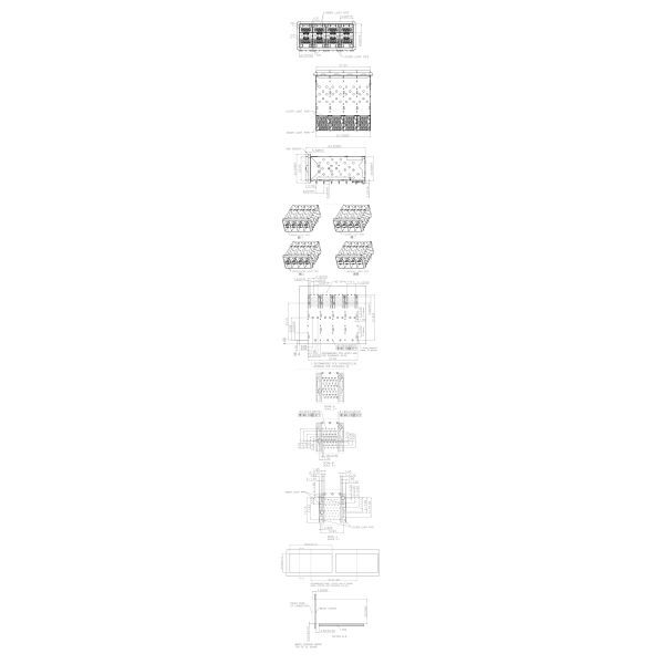 Durable SFP Solutions GLGNET 2 X 4 Stacked EMI Gasket 10G Switches Application