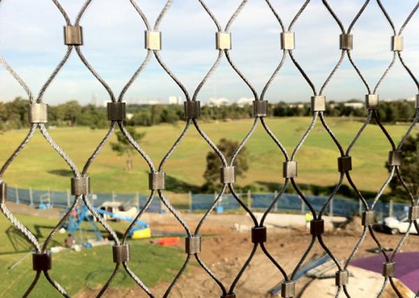Cheap Diamond Shape Stainless Steel Wire Rope Mesh Net For Animal Cages / Bird Netting for sale