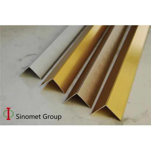 Metal Material Aluminum Tile Trim Customized For Wall Corner Edge Floor Transition