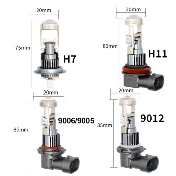 Bi Function LED Projector Headlights 2000 Lumens Waterproof for Vehicles