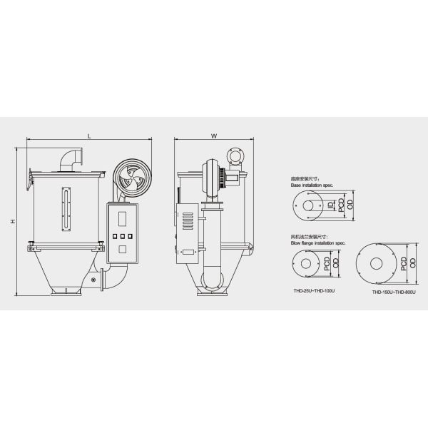 Stainless Steel Hot Air Hopper Dryer Temperature Keeping For Plastic Material