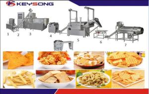 Frying Pellet Snack Food Making Machine , Rice Chips Making Machine