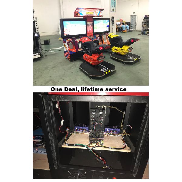 2 Player Electronic Tt Motor Racing Simulator Arcade Game Machine For Game Center
