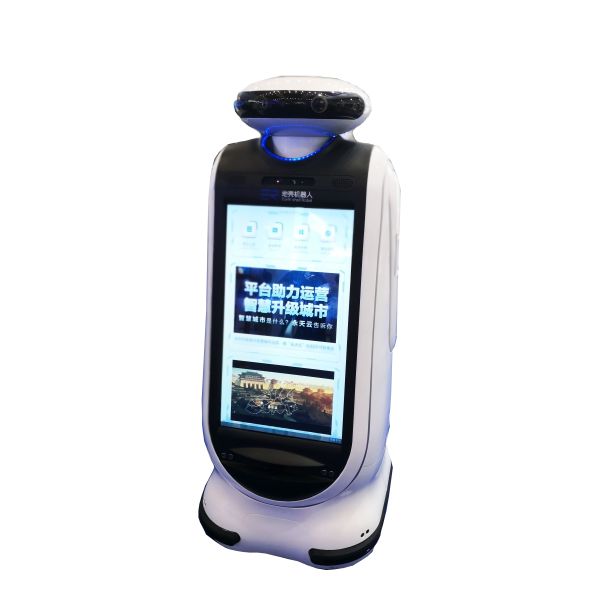 Self service kiosk Touch Screen Information Kiosk Earth Shell Robot Shaped With Android System