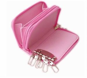 Best Womens PU wallets key holder / PU key purse in pink with coil purse and key purse wholesale