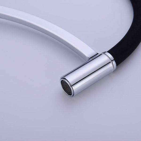 Chrome Lever Handle Kitchen Tap Hot And Cold Flexible Colorful Hose