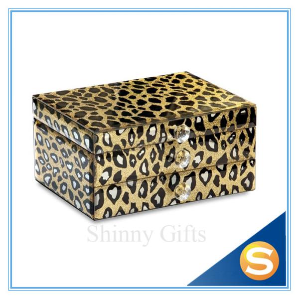 Cheap Mirror Glass Materials Jewelry Display Box Wedding Favors for sale