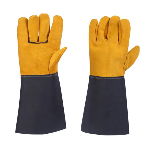Thickened Wear-Resistant And Heat-Insulating Two-Layer Full Cowhide Welding Safety Gloves