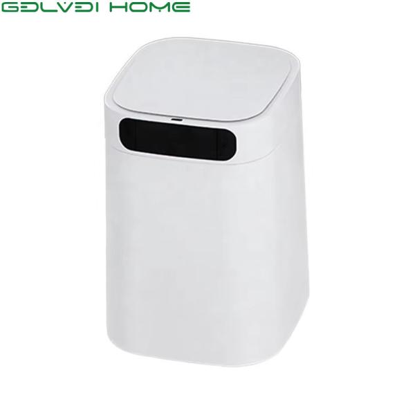 Cheap Customized Touchless Automatic Trash Can Household Smart Sensor Dustbin White for sale