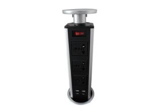 China Beautiful Surface Motorised Pop Up Socket , Pop Up Kitchen Socket 250V Operating Voltage on sale