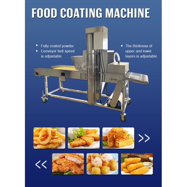 Automatic Continuous Frying Machine Chicken Battering Breading Coating
