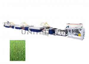China Automatic PP PE Based Artificial Grass Turf Flat Yarn Production Machine line 230kg/H on sale