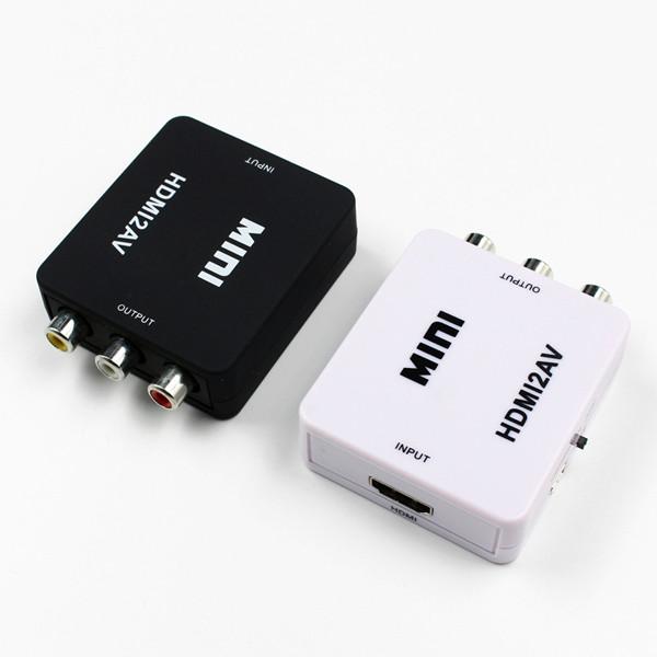 Cheap White/Black Plastic Cover MiNi HDMI To RCA Converter for sale