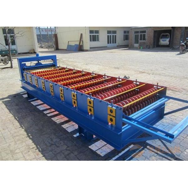 Intelligent Blue Color Wall Panel Roll Forming Machine With PLC Control System