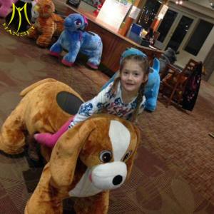 Best Hansel indoor playground coin operated walking kids plush riding animals wholesale