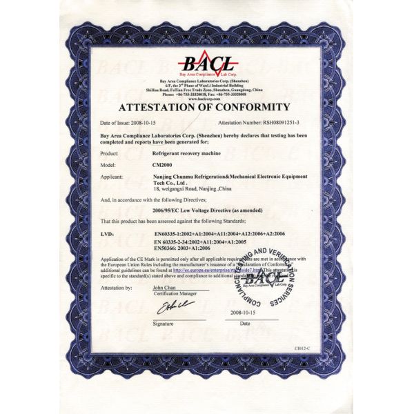 ATEX R290 Refrigerant Recovery Machine