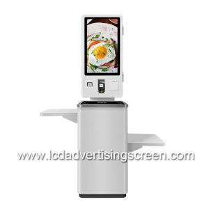 Best Self Service TFT LCD Floor Standing Kiosk 1920x1080 With Folding Table wholesale