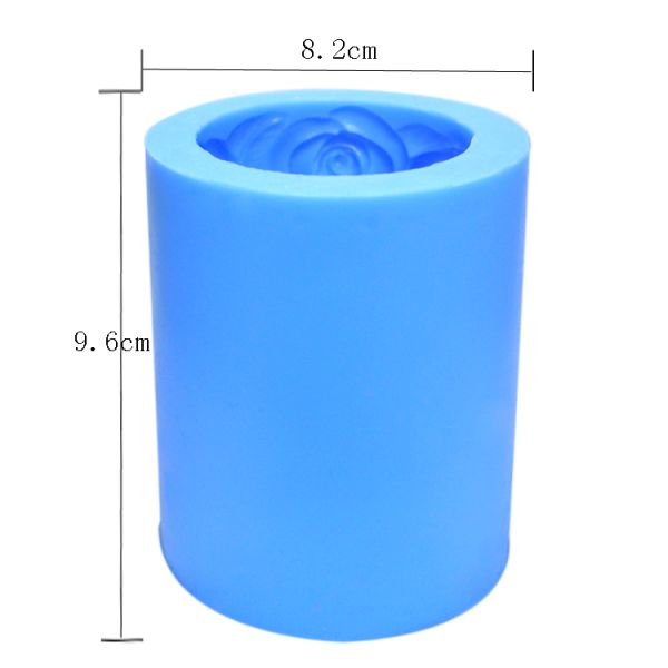 Food Grade Flower Silicone Candle Mold Cylinder Eco Friendly 3D
