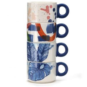 Best 7oz Custom Pattern Mugs Ceramic Coffee Mug Cute Mini Cup Stacking Ceramic Mugs wholesale