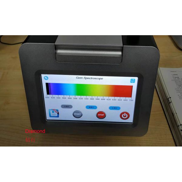 Fable gem Spectroscope desktop with screen view clear Diamond 415nm spectrum