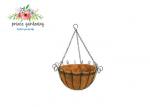 Custom Brown Big Size Hanging Garden Pots / Plant Hanging Basket