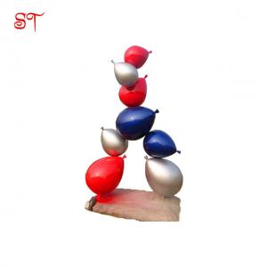 China Balloons Garden Sets Set Metal Statuary Decorations Sculpture Carving Decoration  Red Blue Balloons Statue on sale