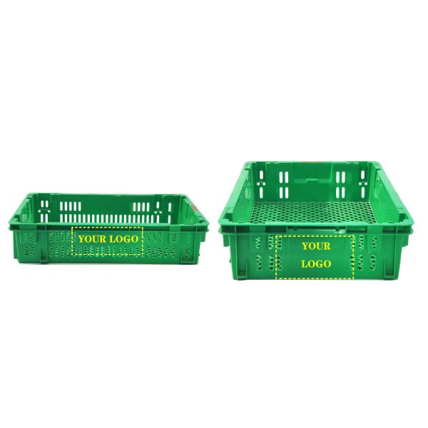 Stack And Nest Crate For Logistics Lightweight Nesting Plastic Crate Warehouse Storage Stackable