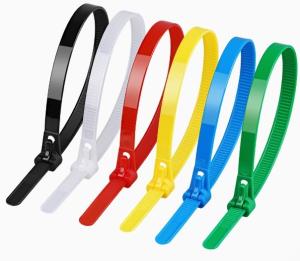 China 2.5*200 PA66 Color Adjustable Self Locking Nylon Cable Zip Ties 200mm Durable For Industrial on sale