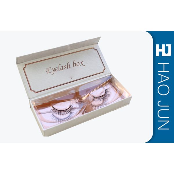Book Style Cosmetic Paper Boxes Custom Eyelash Boxes With PVC Window