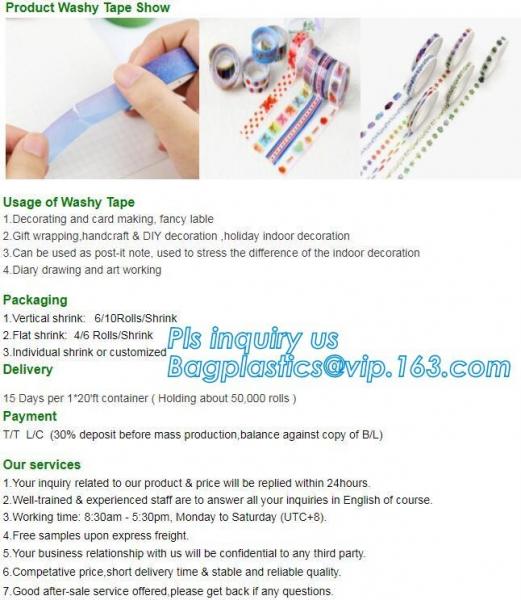 plastic core washi paper tape,Cheap Price Custom Colored Printed Washi Masking Tape Automotive,Stationary Japanese Washi