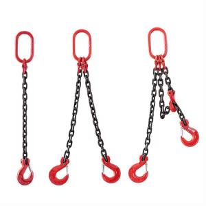 China Blacken Finished G80 Four Legs Safety Lifting Chain Sling for Load Lifting Capacity on sale