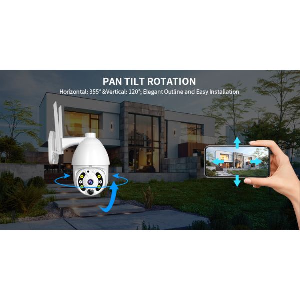 Outdoor Night Vision Wifi Solar Powered Camera Battery Powered Wireless Security Camera