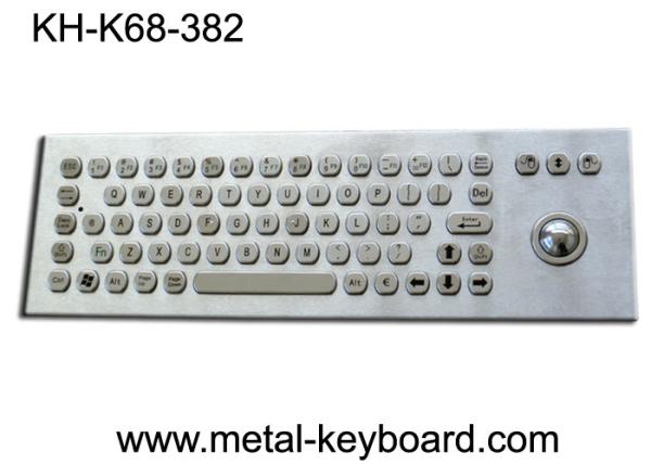 Cheap 67 Keys Ruggedized Keyboard / Metal Computer Keyboard with Laser Trackball for sale
