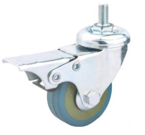 threaded stem casters with brakes bolt casters for table tennis table 2in