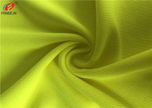 China 100% Polyester Fluorescent Material Fabric Weft Knitting Dry Fit Golf Polo Shirt Fabric on sale