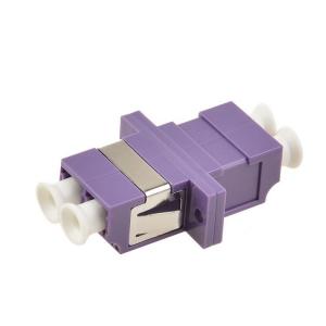 China Multimode Fiber Optic Connector Adapters Two Core OM4 Common Type With Purple Color on sale