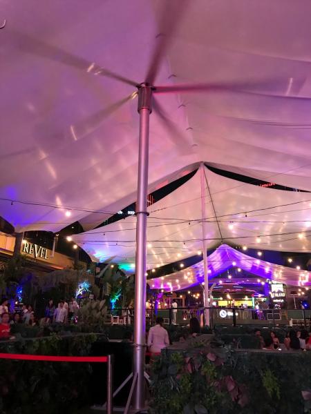 Cheap Waterproofing Patio Pole Mounted Industrial Fans With Magnesium Aluminum Blades for sale