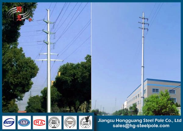 Cheap Anticorrosive Tapered Steel Electrical Power Pole Octagonal , Dodecagonal for sale