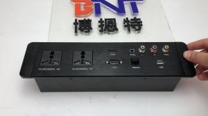 Luxury hotel room Aluminum brushed multi-function wall socket media hub