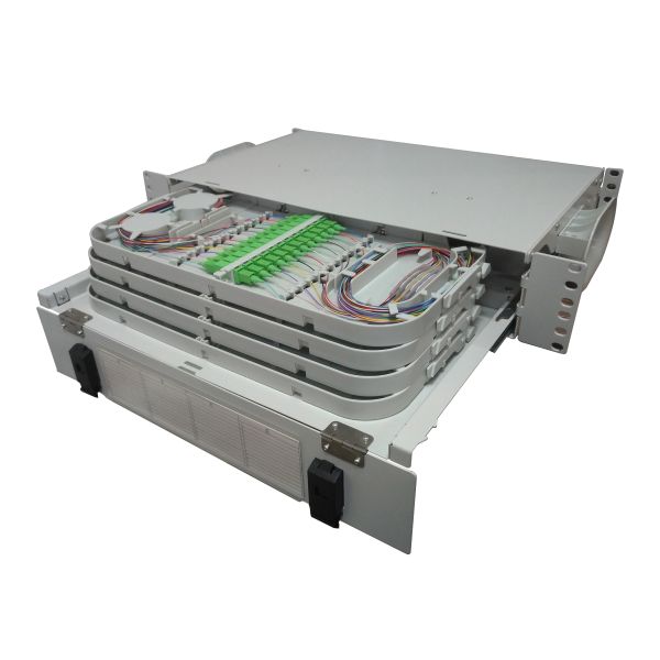 12core SC Adapter Fiber Optic 2U 19 Inch Rack Mount Patch Panel ODF