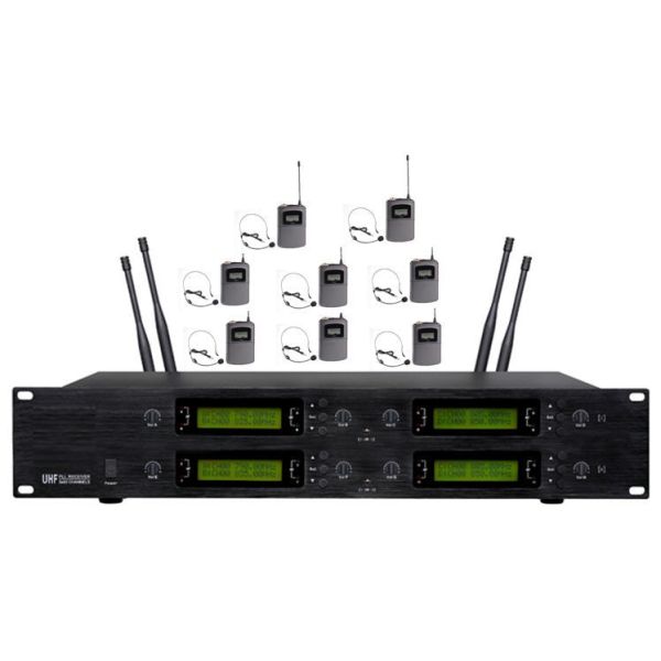 8 Channel UHF Wireless Conference Systems High Sensitivity Durable