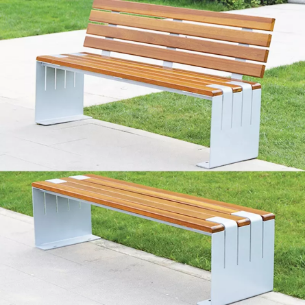 Solid Plastic Outdoor Park WPC Chair Polymers WPC Garden Bench Wood Plastic Composite