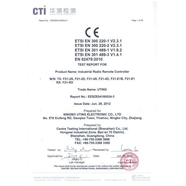7 buttons single speed telecrane remote controller F24-6S Iterm Code:924-006-001