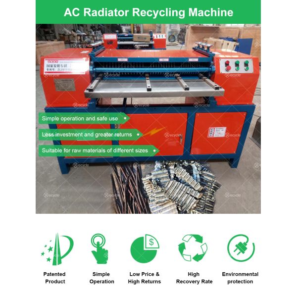 Waste AC Radiator Recycling Machine Radiator Scrap Separator