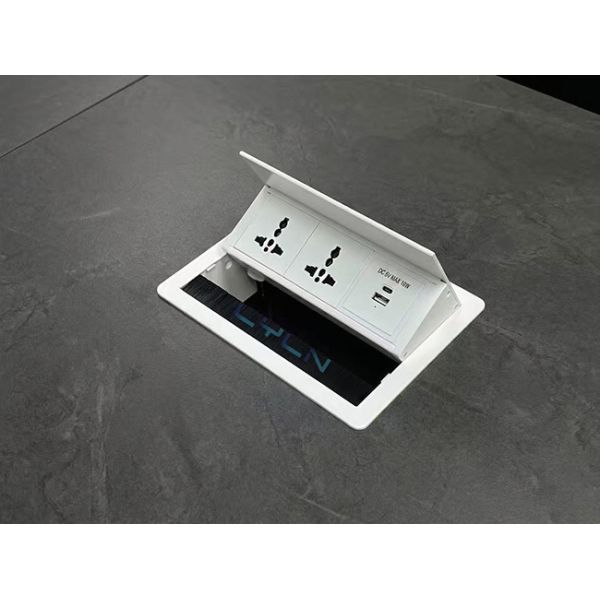Manually Flip Up Power Outlets | Multi-level adjustable