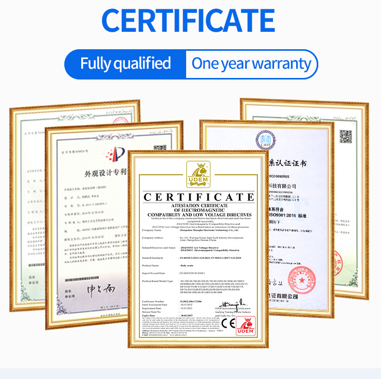 Professional 8 Electrodes Body Composition Fat Analyzer Height Weight Scale with Printer